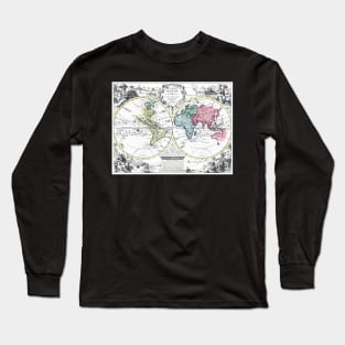 World map wall art 1714 dorm decor mappemonde Art Print Long Sleeve T-Shirt